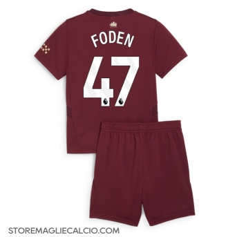 Manchester City Phil Foden #47 Maglia Gara Terza Repliche 2024-25 Bambino